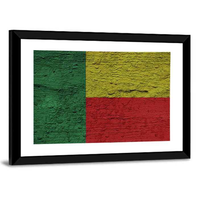 Flag of Benin Wall Art as a framed print