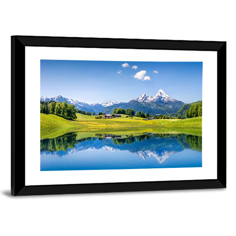 Watzmann Reflection at Ramsau Wall Art