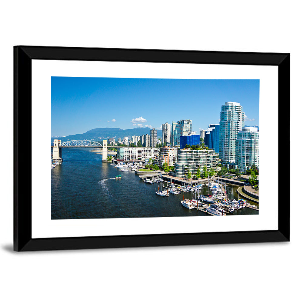 Vancouver Skyline with Burrard Bridge Wall Art
