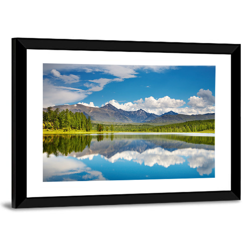 Altai Mountain Lake Reflection Wall Art