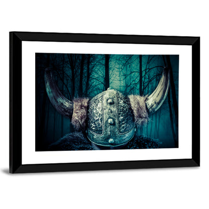 Horned Viking Helmet Wall Art