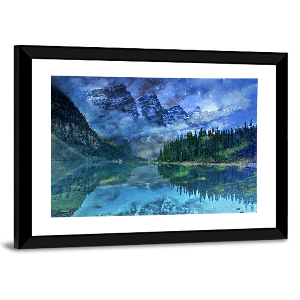 Moraine Lake Winter Reflection Wall Art
