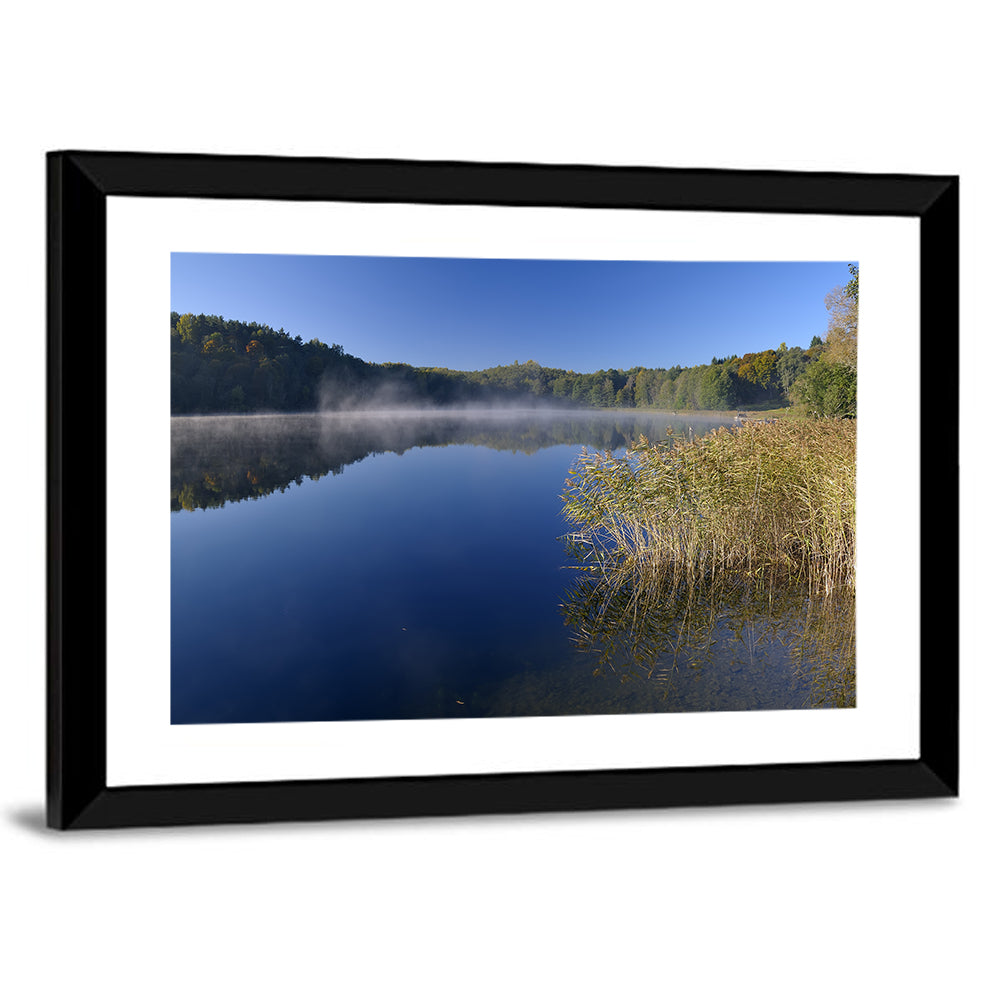 Asveja Lake Morning Mist Wall Art