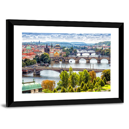 Vltava River Bridges, Prague Wall Art
