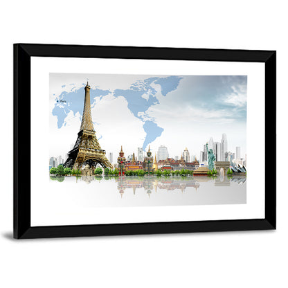 Global Landmarks Collage Wall Art