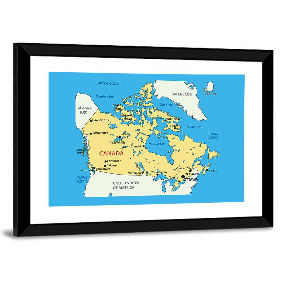Minimalist Canada Map Wall Art