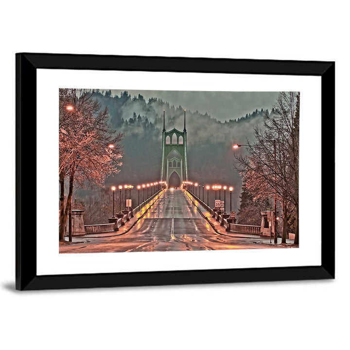 St. Johns Bridge at Dusk Wall Art
