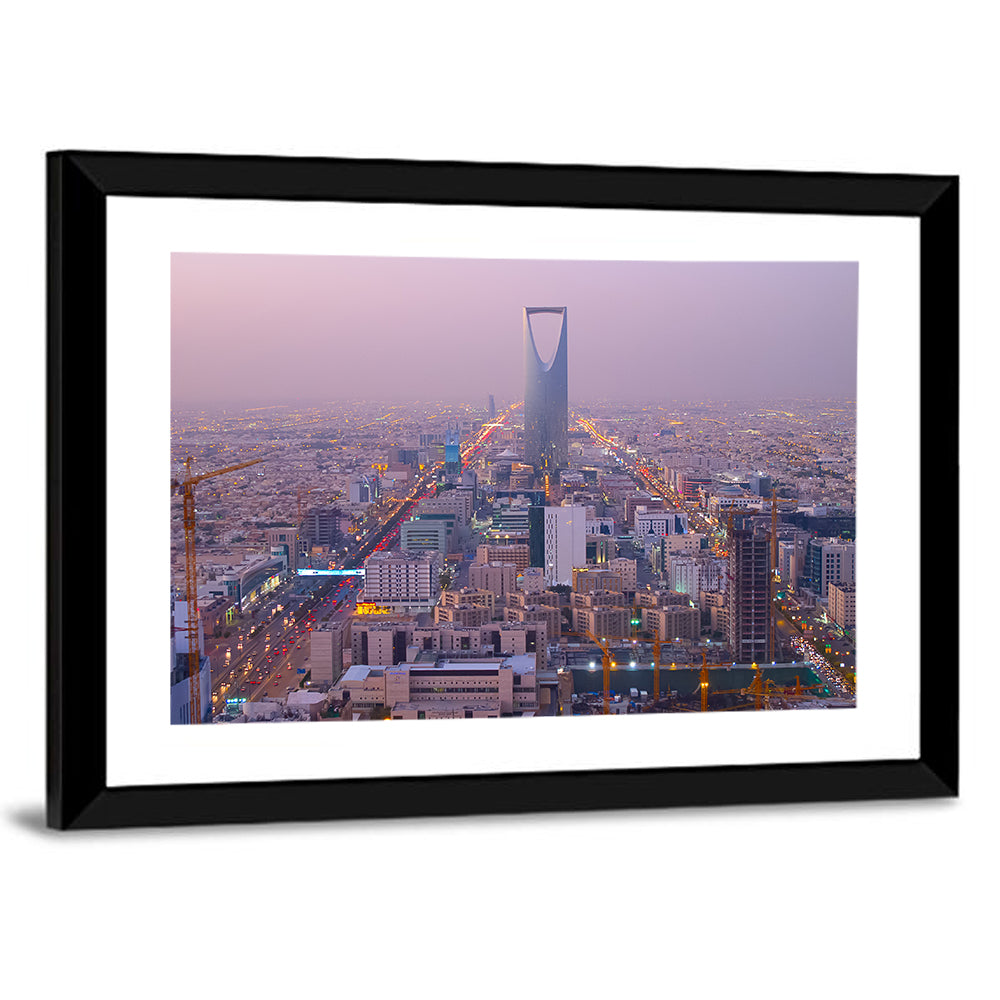 Kingdom Centre Riyadh at Dusk Wall Art