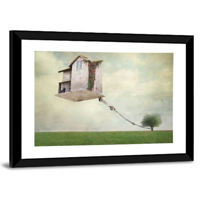 Floating House with Pulley Wall Art