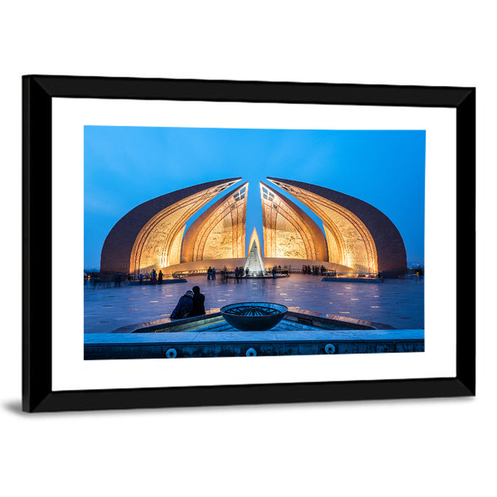 Pakistan Monument at Blue Hour Wall Art as a framed print