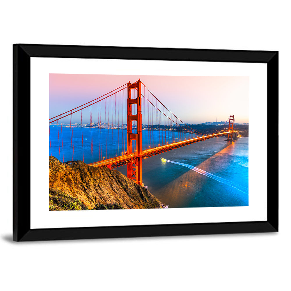Golden Gate Bridge at Dusk Wall Art