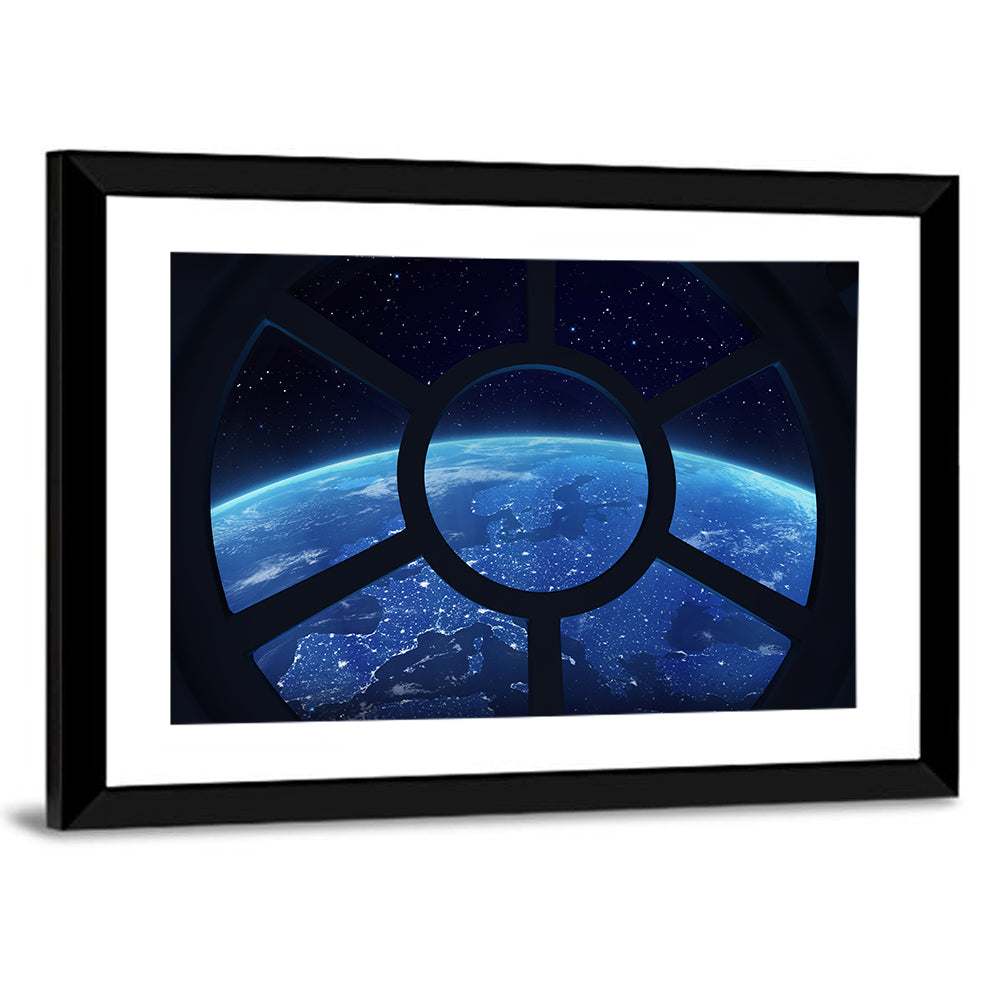 Earth From Space Station Wall Art