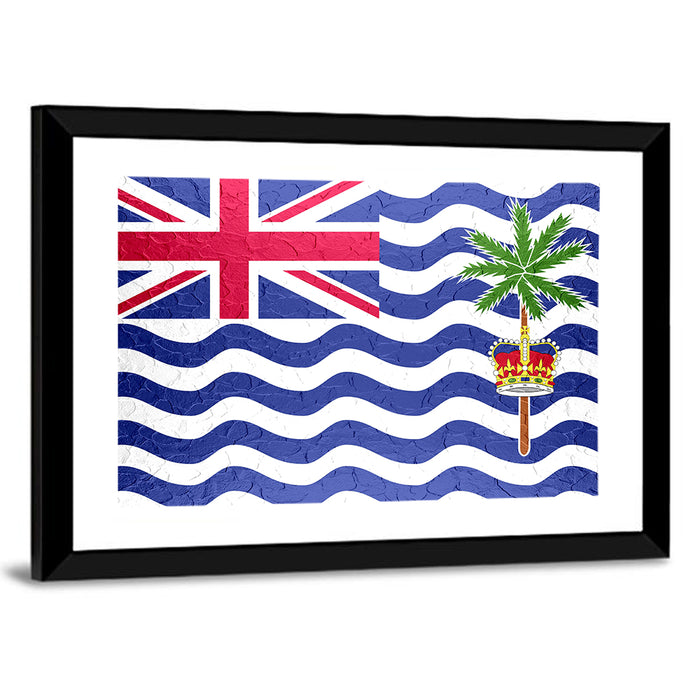 British Indian Ocean Territory Flag Wall Art as a framed print
