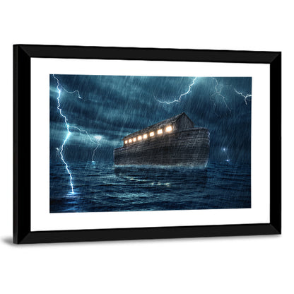 Noah's Ark in Lightning Storm Wall Art