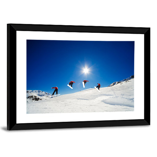 Snowboarder Jump Sequence Wall Art