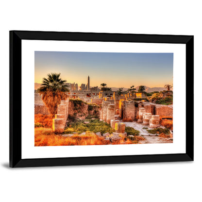 Karnak Temple at Golden Dusk Wall Art