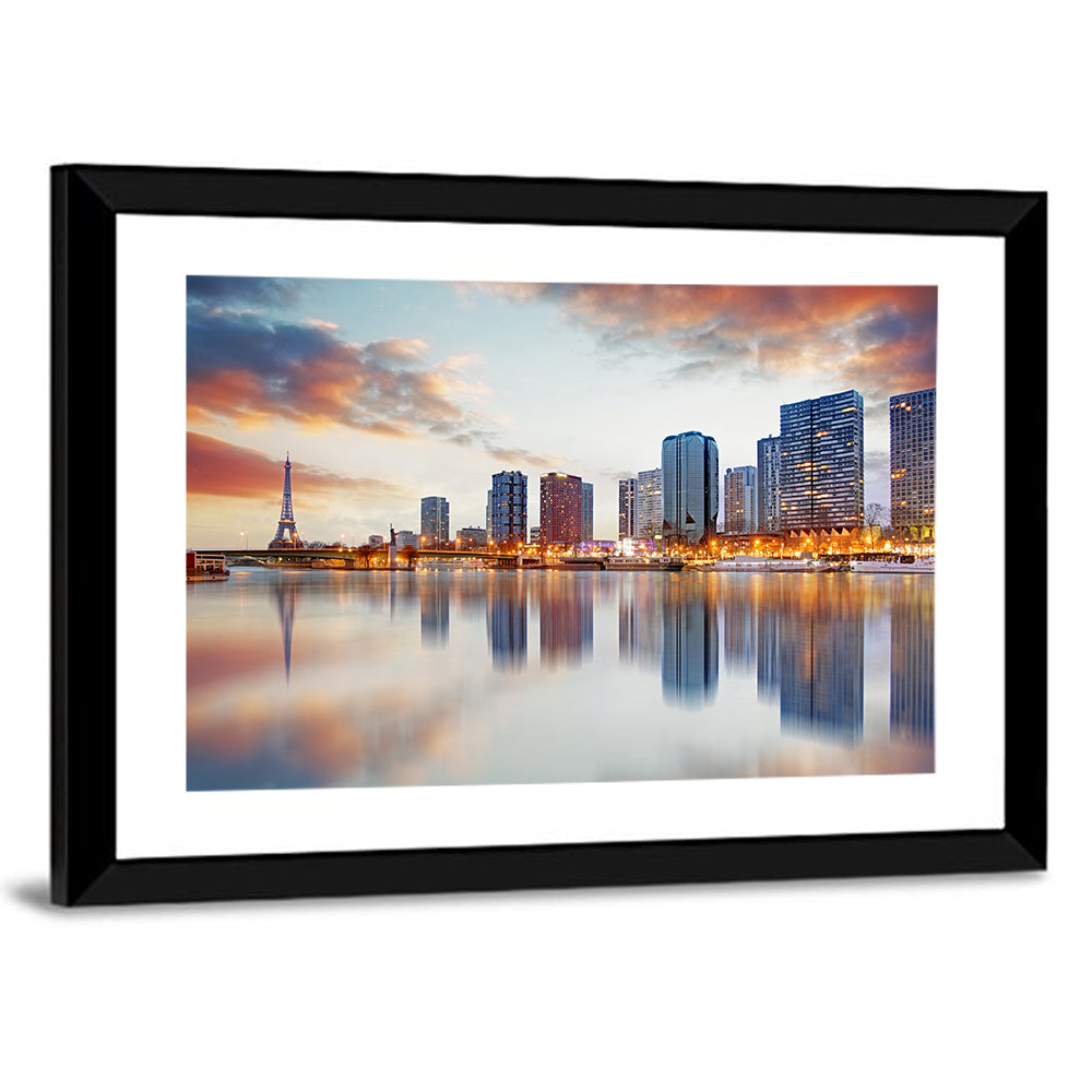 Paris Skyline with Eiffel Tower Wall Art