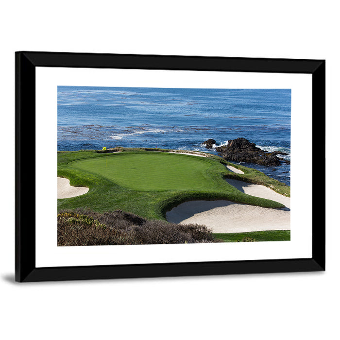 Pebble Beach Seventh Hole Wall Art as a framed print