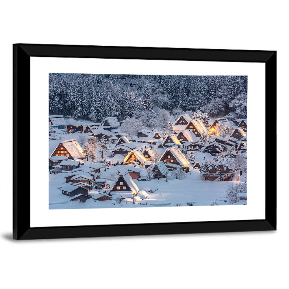 Shirakawago Light Up Japan Wall Art