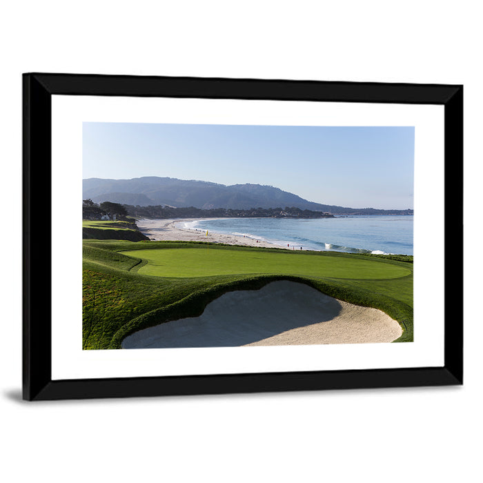 Pebble Beach 7th Hole Wall Art as a framed print
