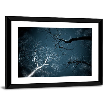 Twilight Canopy with Glowing Bark Wall Art