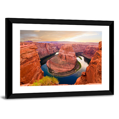 Horseshoe Bend at Golden Hour Wall Art