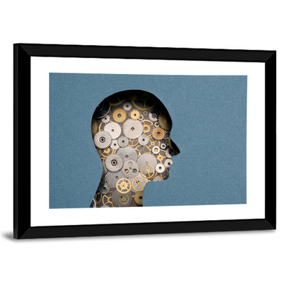 Mechanical Mind Silhouette Wall Art