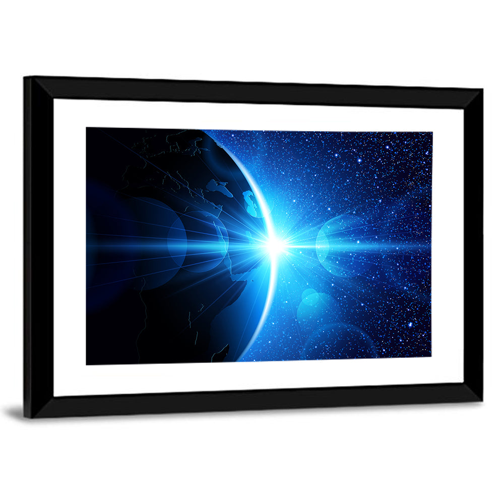 Earth Horizon at Sunrise Wall Art