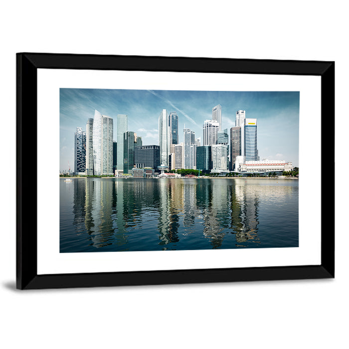 Singapore Marina Bay Skyline Wall Art as a framed print