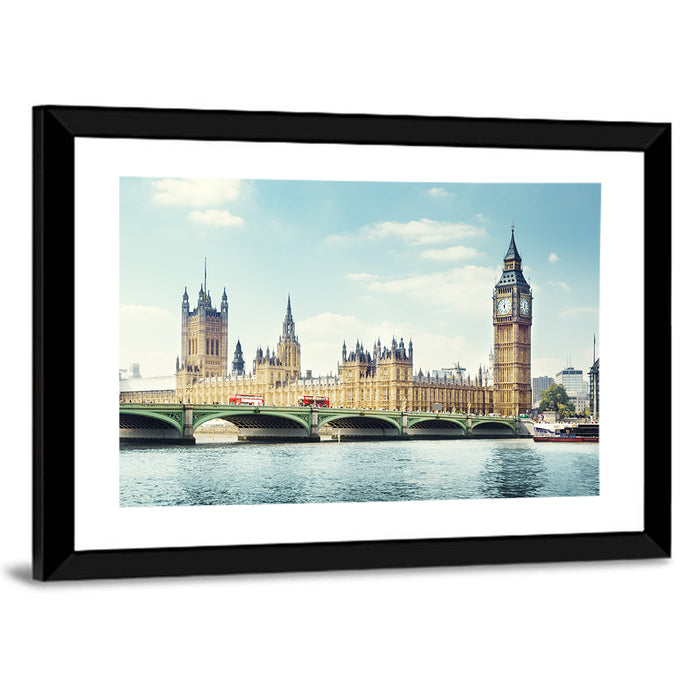 Big Ben on a Sunny Day Wall Art as a framed print