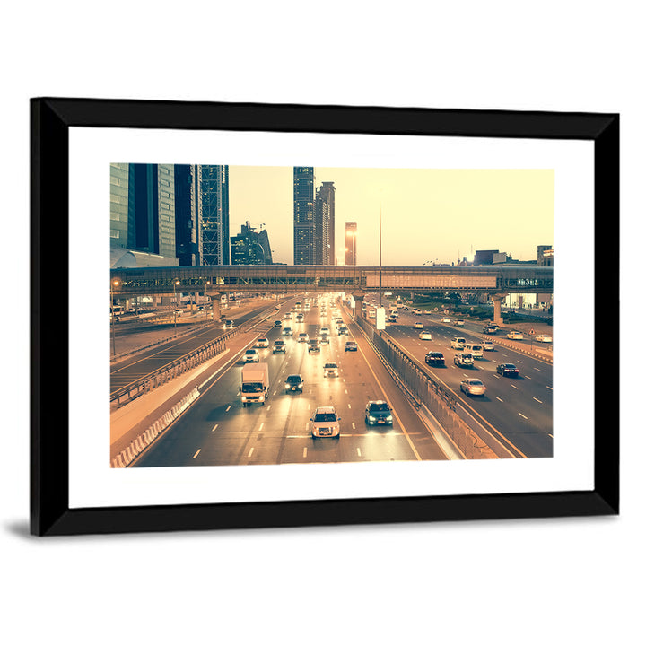 Sheikh Zayed Road Dubai Wall Art