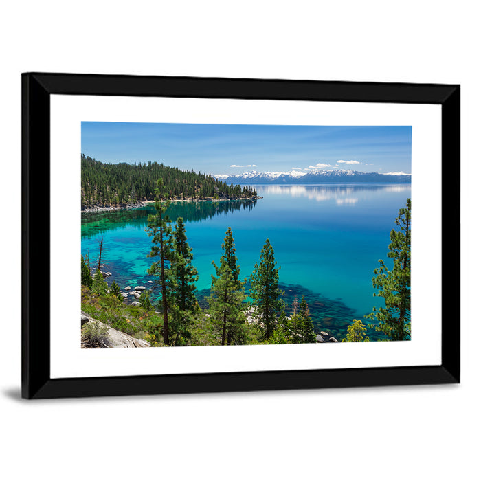 Lake Tahoe Reflection Wall Art as a framed print