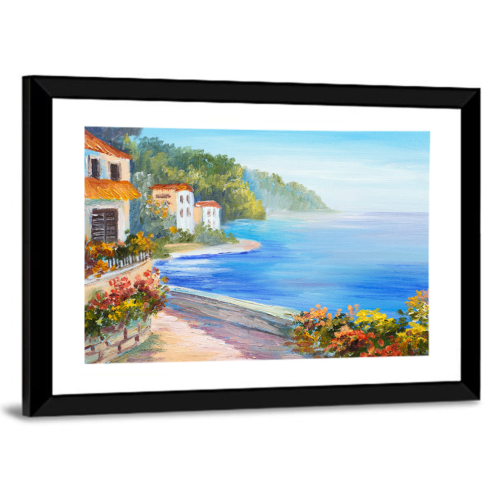 Rest Houses by the Sea Wall Art
