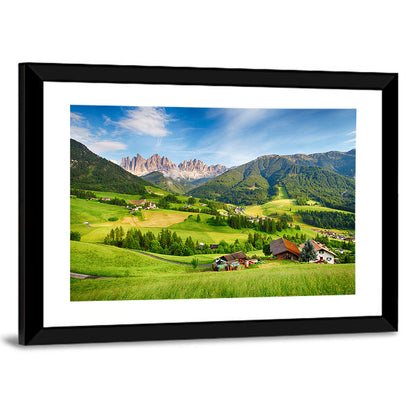 Dolomites Alps Mountain Val di Funes Wall Art