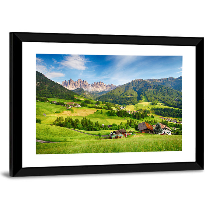 Val Di Funes, Dolomites Wall Art as a framed print