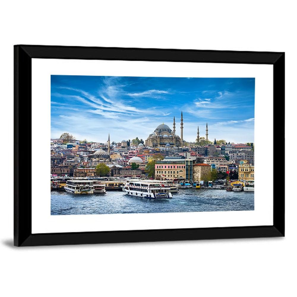 Istanbul Skyline with Suleymaniye Mosque Wall Art