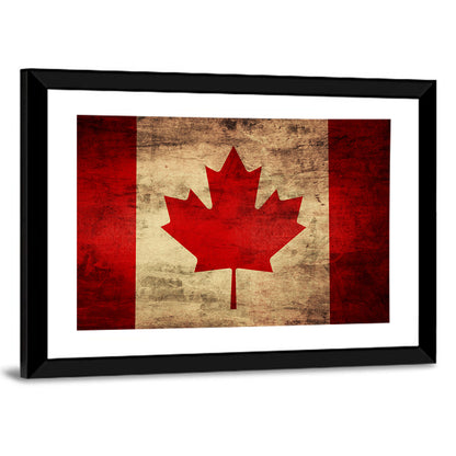 Grunge Canadian Flag Wall Art