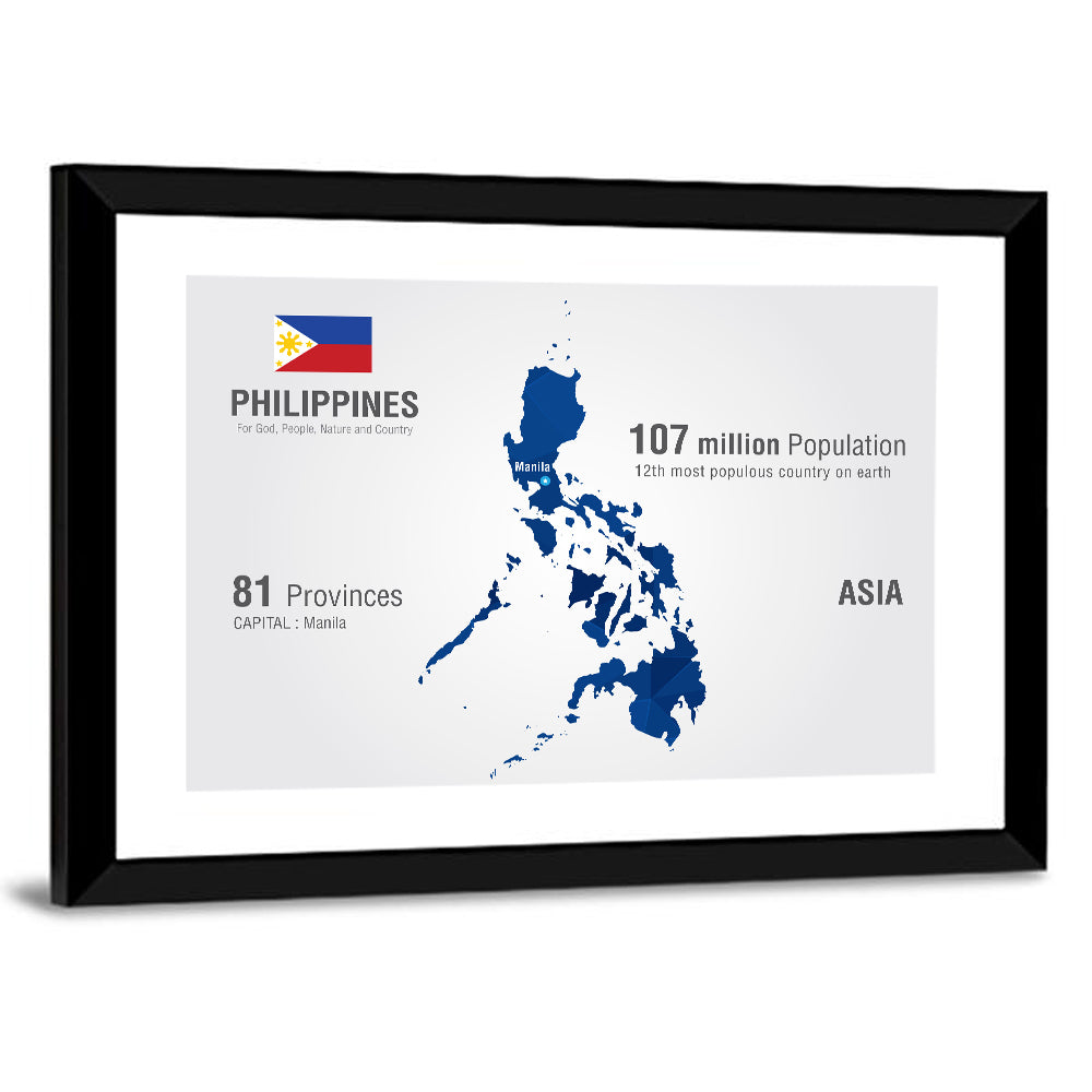 Philippines Map Wall Art