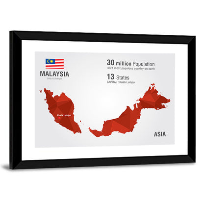 Malaysia Map Wall Art