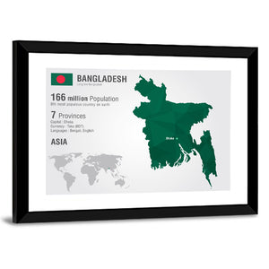 Bangladesh Map Wall Art