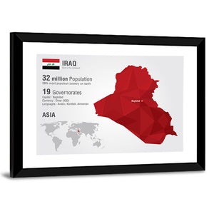 Iraq Map Wall Art