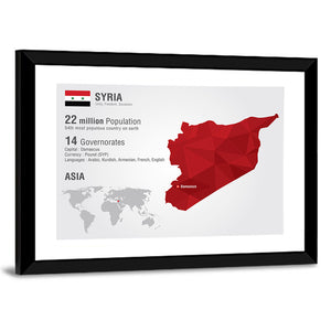 Syria Map Wall Art