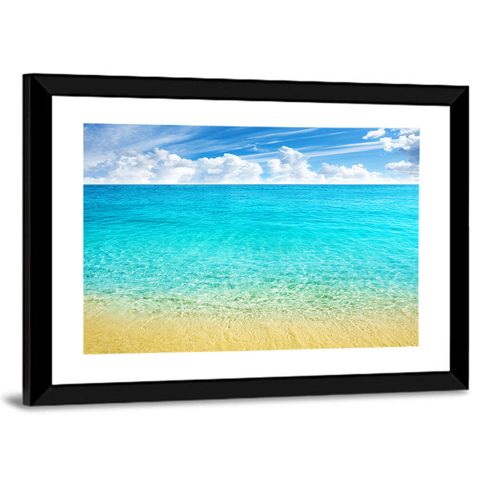 Cloudy Summer Beach Wall Art