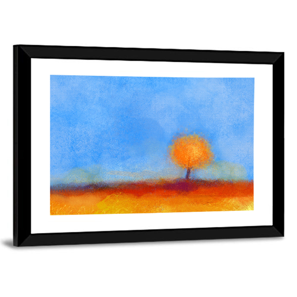 Golden Hour Lone Tree Wall Art