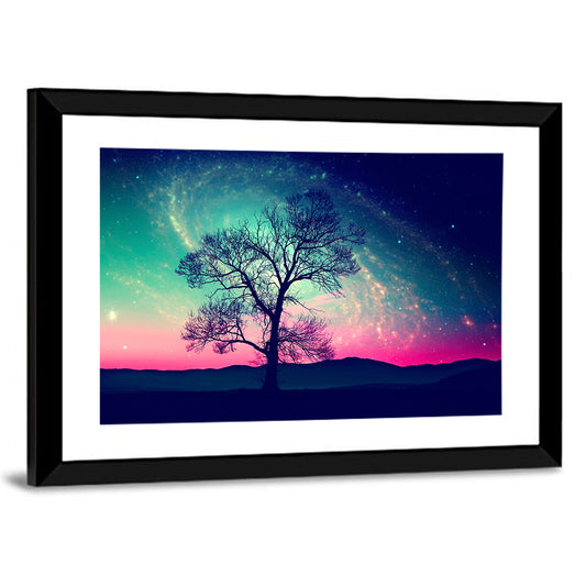 Cosmic Tree Landscape Wall Art