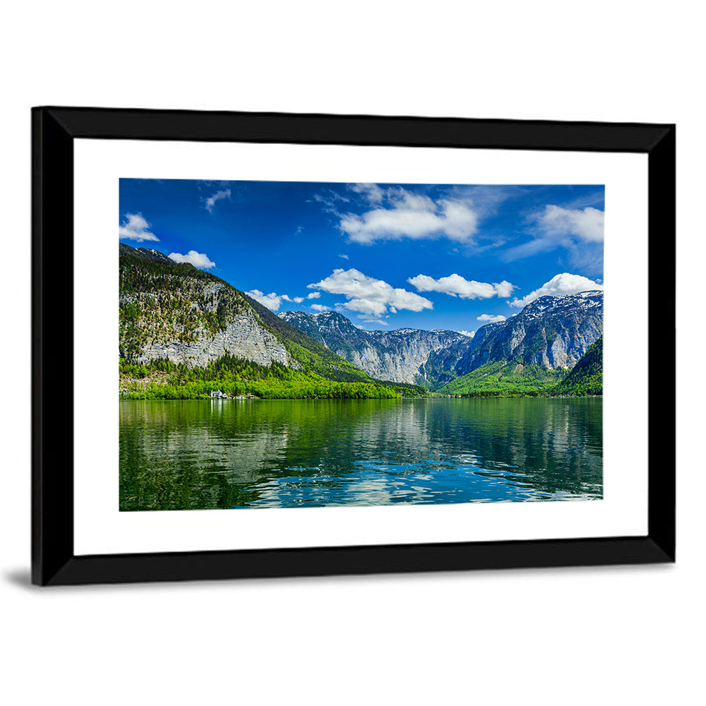 Hallstatt Lake Reflection Wall Art