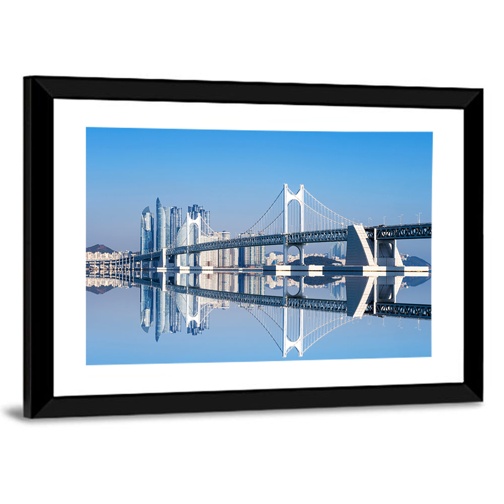 Gwangan Bridge Busan Skyline Wall Art