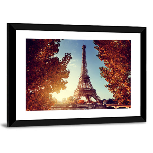 Autumn Seine with Eiffel Tower Wall Art