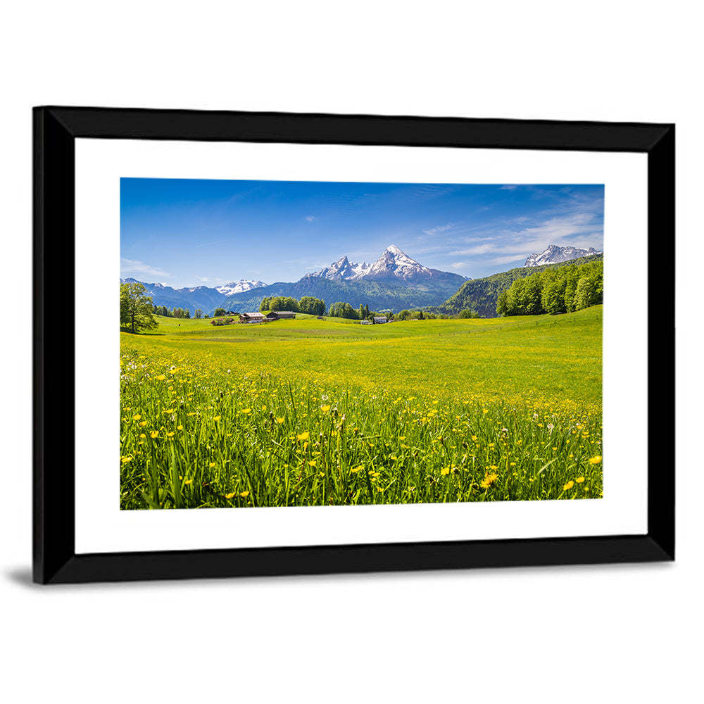 Watzmann Mountain Meadow Wall Art