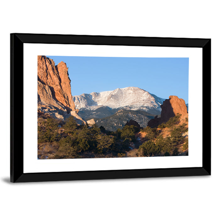 Pikes Peak Sunrise, Garden of the Gods Wall Art as a framed print